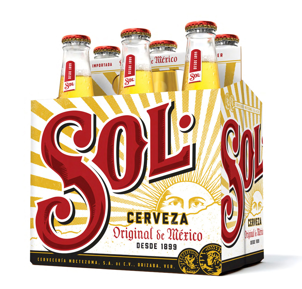 墨西哥太阳牌(sol)啤酒启用全新的品牌logo和包装设计4
