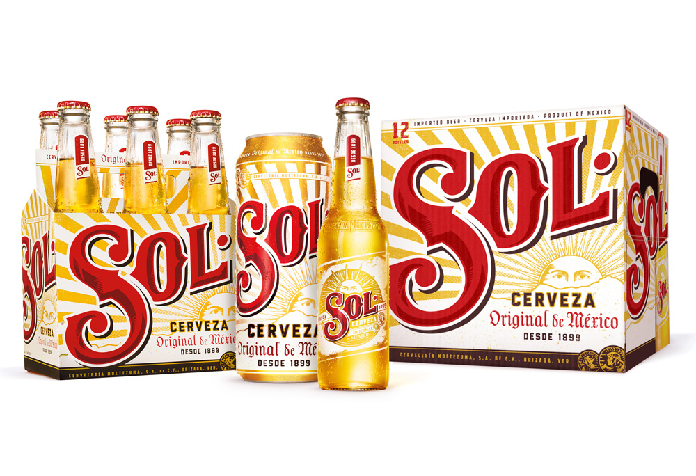 墨西哥太阳牌(sol)啤酒启用全新的品牌logo和包装设计5