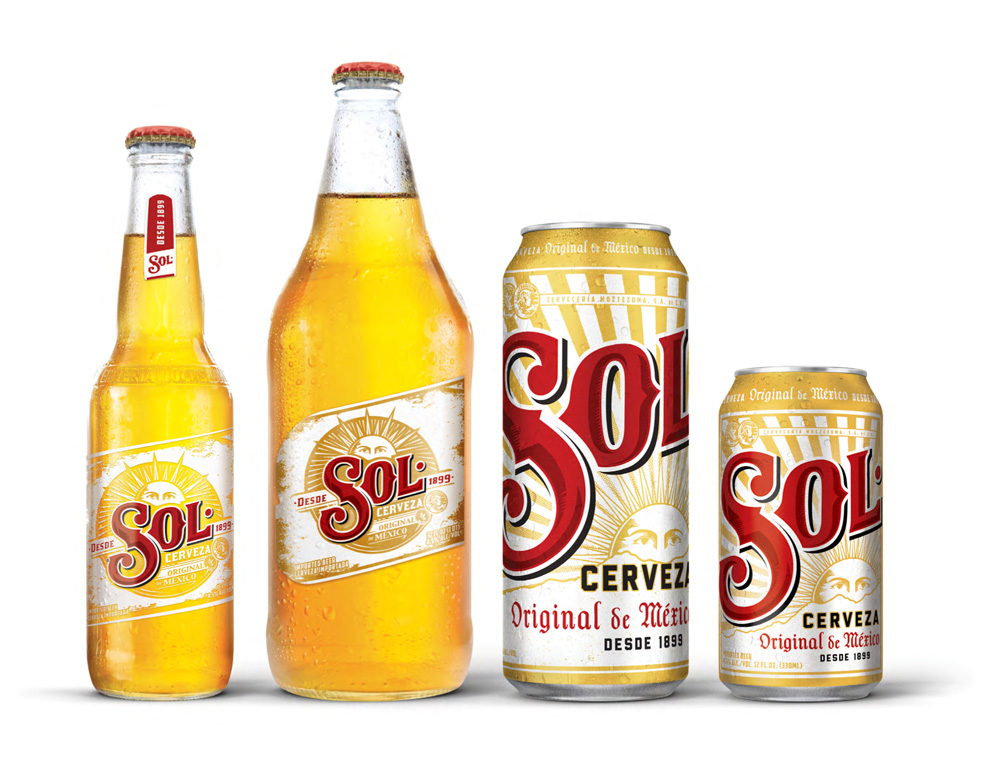 墨西哥太阳牌(sol)啤酒启用全新的品牌logo和包装设计6