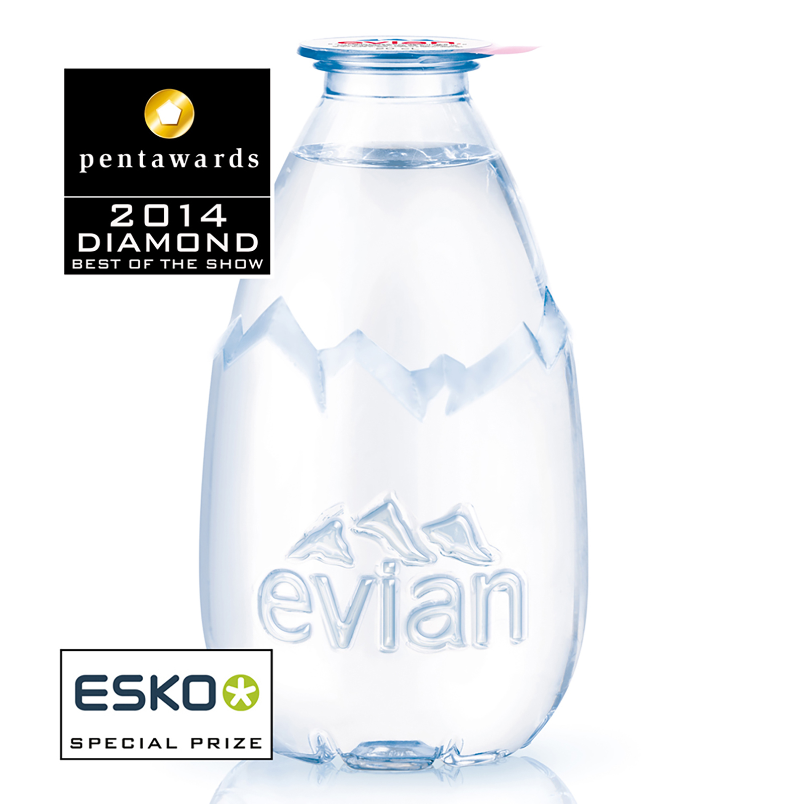 世界包裝設計獎pentawards2014-白金獎 依云礦泉水包裝案例欣賞-深圳包裝設計