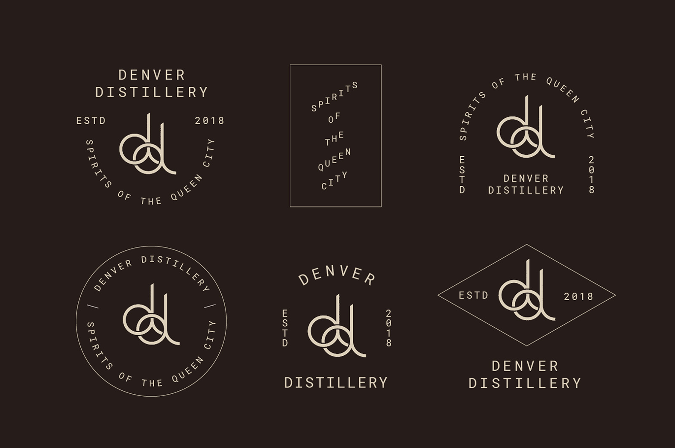 丹佛酿酒厂(denver distillery)更新全新的logo和包装设计